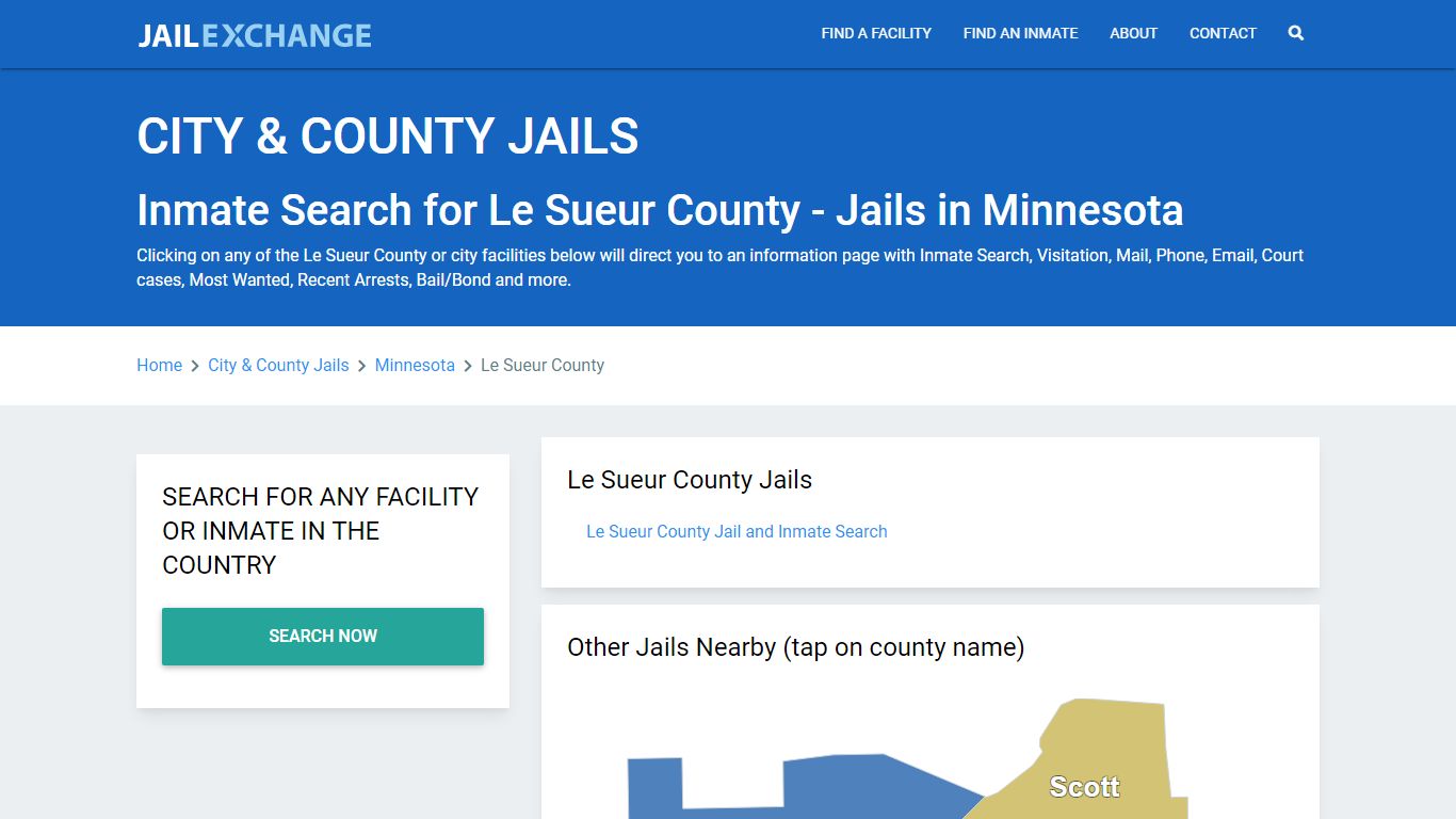 Inmate Search for Le Sueur County | Jails in Minnesota - Jail Exchange